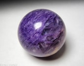 Exquisite Purple Charoite Sphere... Rare AA Grade Piece // Third Eye Chakra Stone, Mineral Specimen, Crystal Healing - SolsticeStones