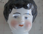 German Doll Head Hand Painted - studiosblackbird