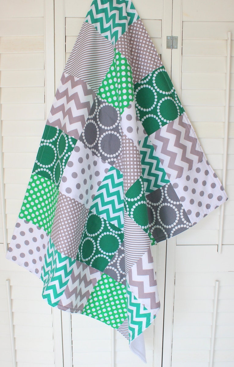 Baby Blanket Unisex Patchwork Baby Blanket by theredpistachio