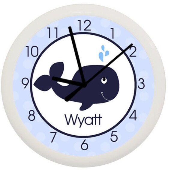 Navy Blue Whale Boys Nautical Nursery Room by AllPetsCherished