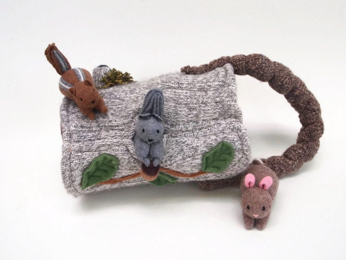 Waldorf Toy Bag, eco friendly toy, all natural toy, upcycled toy