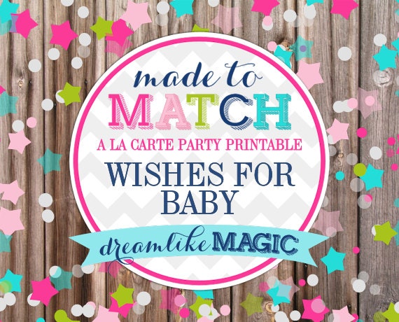 Made to Match Party Printable- Wishes for Baby Card Il_570xn