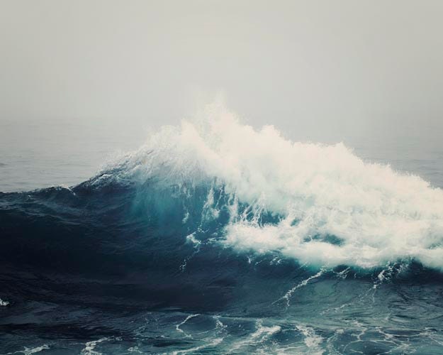 Nautical Decor, Dark Stormy Sea, Ocean Photograph, Wave , Blue, Stormy Sea, Winter, Dark Blue Ocean Decor, 8x10 "Sea Storm" - BreeMadden
