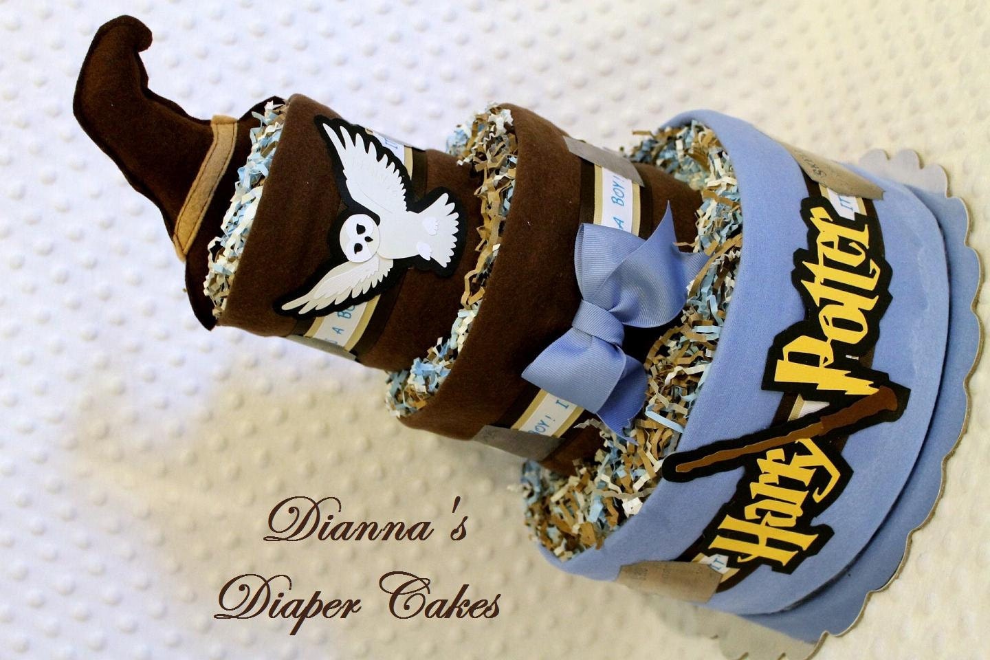 Harry Potter Baby Diaper Cake Choose Color by Diannasdiapercakes
