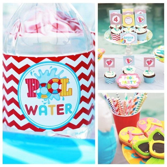 Pool Party Package - DIY - You Print - MINI PACKAGE Il_570xn