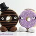 Donut Bride and Groom Wedding Cake Toppers - Custom and Made to Order