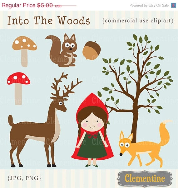 40% OFF SALE Little Red Riding Hood clip art images, Royalty free clip art, Little Red Riding Hood clipart- Instant Download Il_570xn