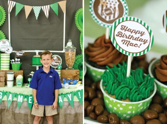 DIY, Vintage Football PARTY PACK Il_570xn