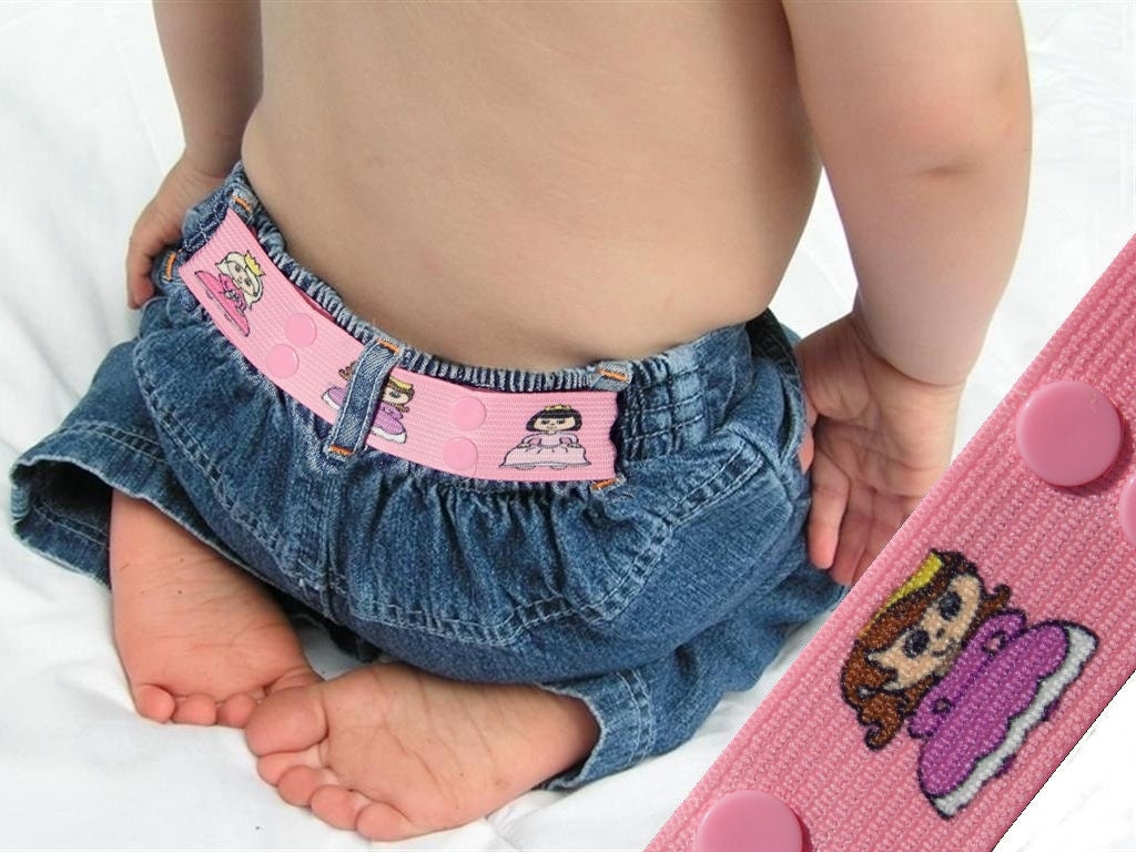 Kids Belt - "Princesses" - Elastic Snap Belt - LittleTadpoleDesigns