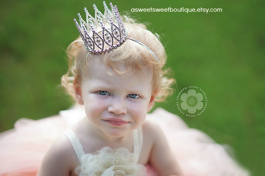 430 New baby headband with crown 568 First Birthday Crown Headband Princess Crown Headband Princess Costume   