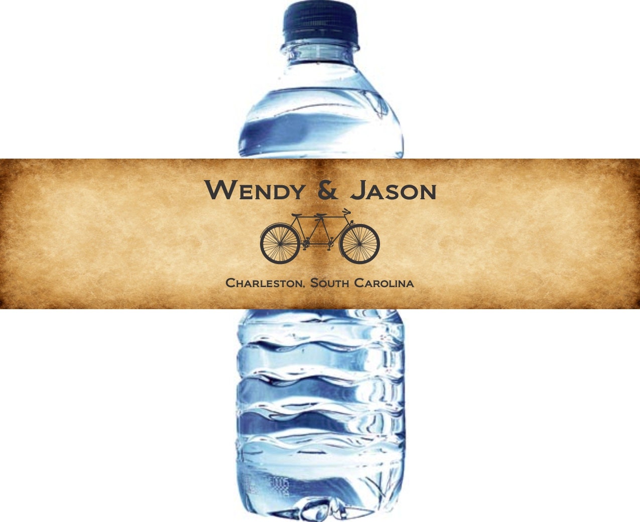 100 Rustic Parchment Water Bottle Labels - Printed labels - Any colors available Il_570xn