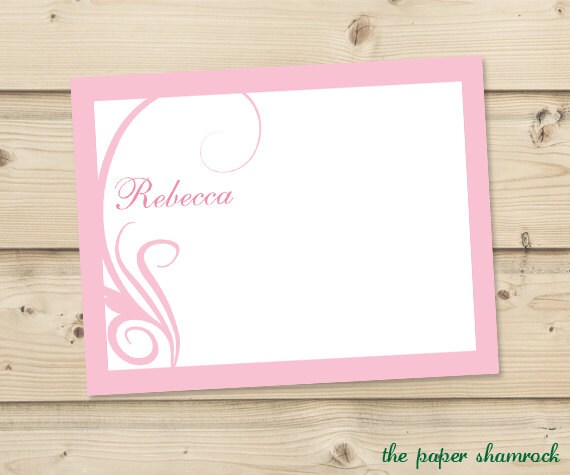 Swirl Thank you Cards, Printable Thank you Cards, Personalized Thank you Cards Il_570xn