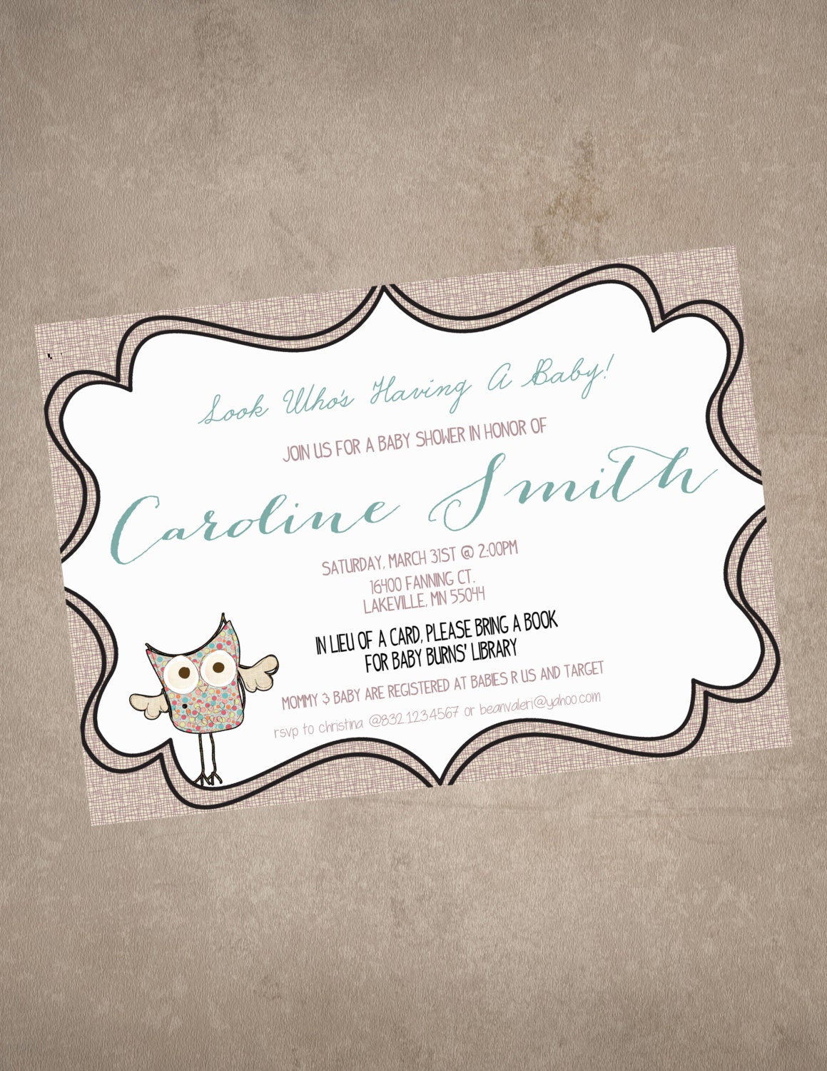 Look who's having a baby shower Invite-Print your own Il_570xn