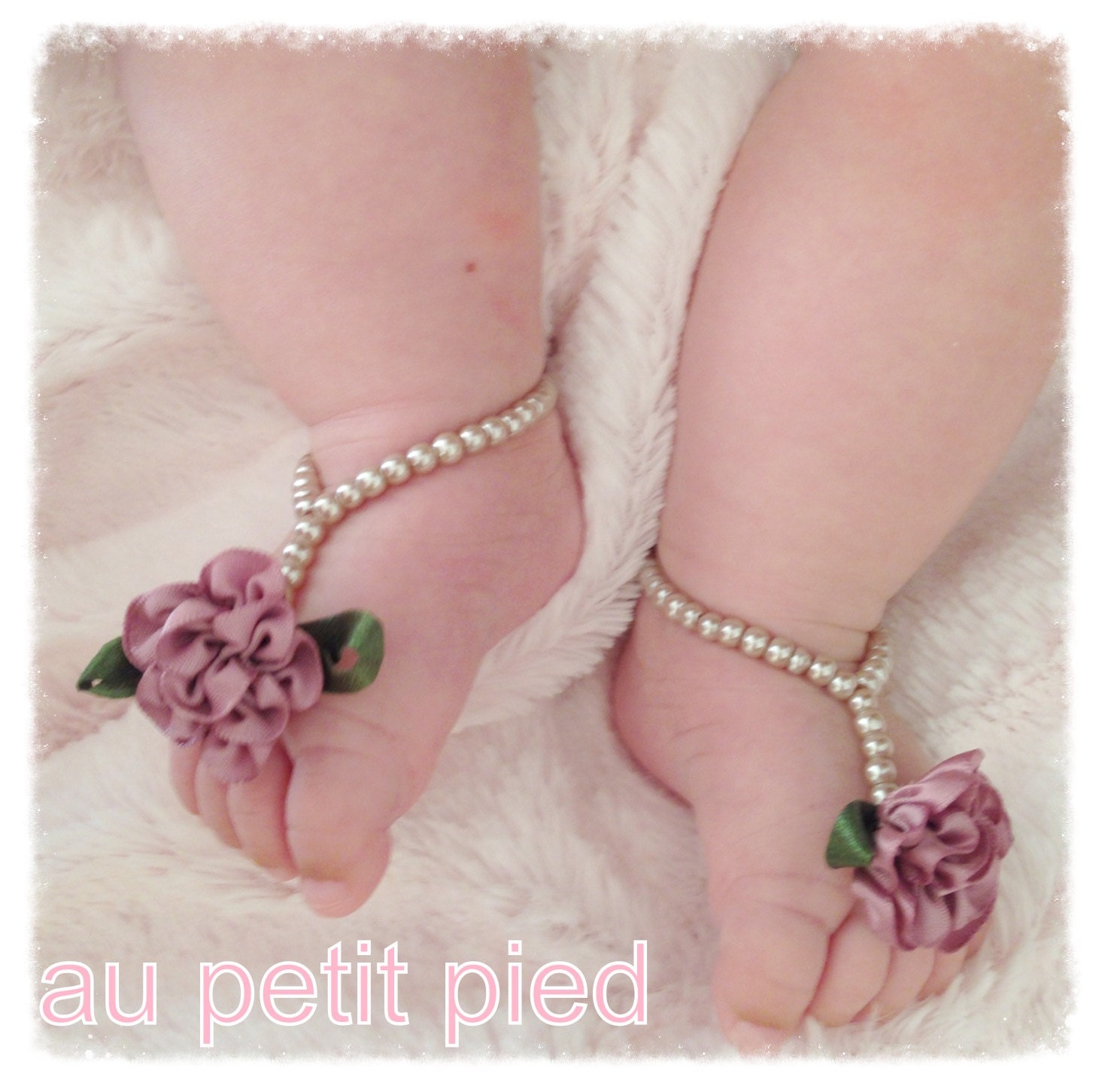 Baby barefoot sandals baby shoes baby jewelry infant girls baby shower ...