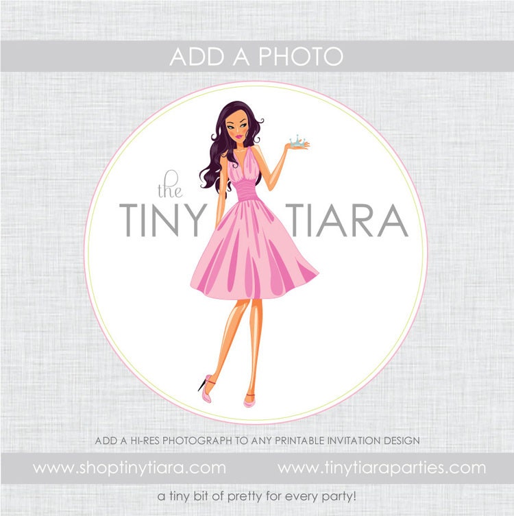 Add A Photo Invitation Add-On : Printable Party Designs by The Tiny Tiara Il_570xn
