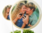 Edible Image Lollipops (12) - Custom Wedding Favors - Logo Lollipops - Party Favors - Photo Lollipops