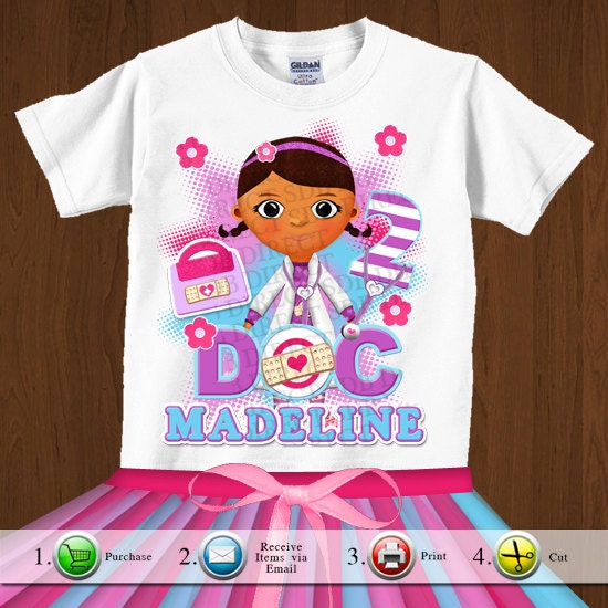 Doc Mcstuffins Inspired Iron On Image, Doc Mcstuffins Party, Doc