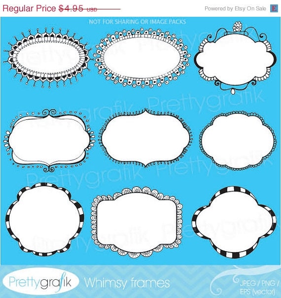 70% OFF SALE label frames clipart commercial use, vector graphics, digital clip art, digital images - CL541 Il_570xn