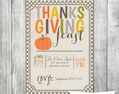 Thanksgiving Feast Invite- 5x7 JPG - AStitchOfHandmade