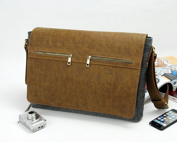 Felt Messenger Bag Large Bag Shoulder Bag Hand Bag Handbag School Bag