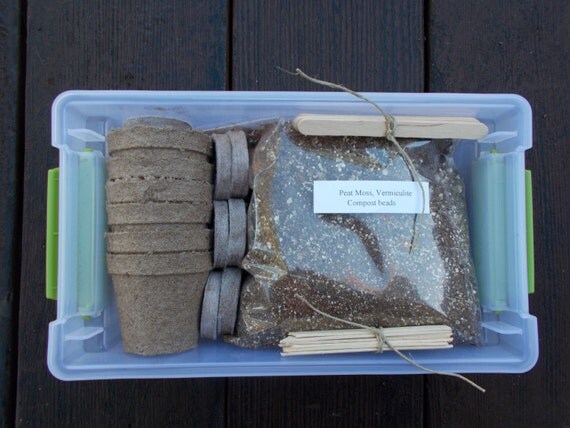 Small Gardening Kit Herb Garden Kit for Herbs by TheGiftedTomato