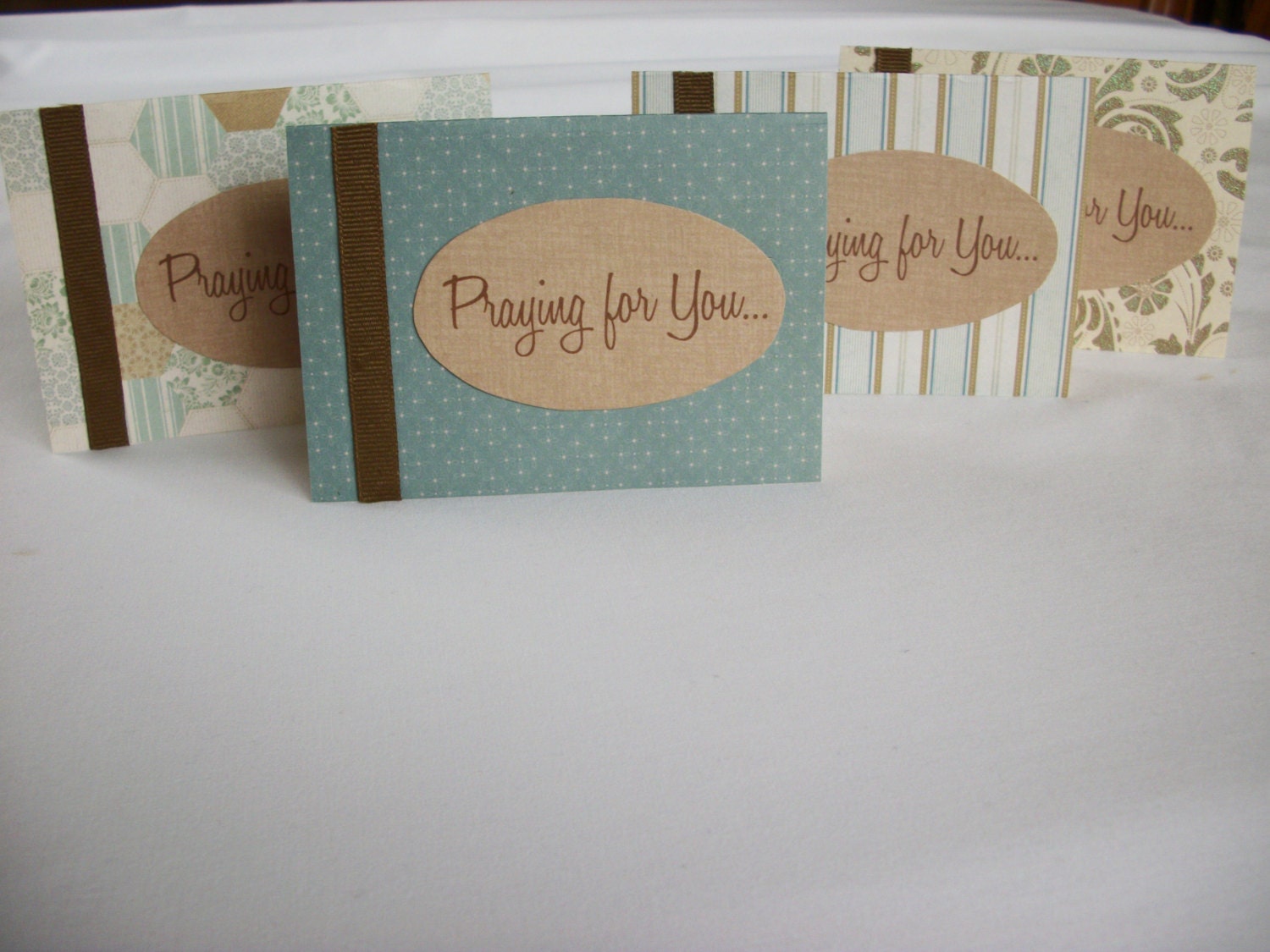 Set of 4 "Praying for You..." Cards - Handmade Encouragement Cards