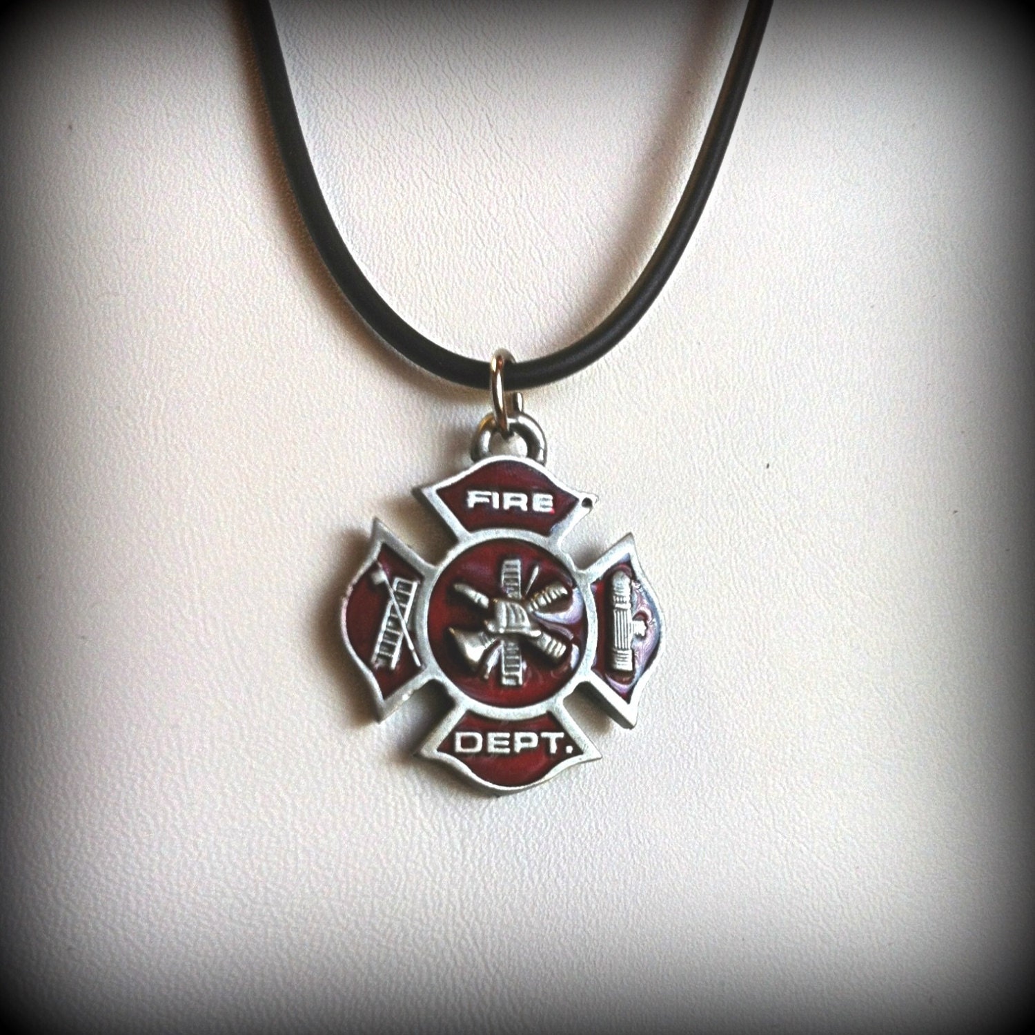 Firefighter Maltese Cross Necklace