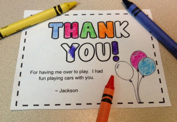 Printable Thank You Coloring Cards Print Color by ShesCraftyLLC