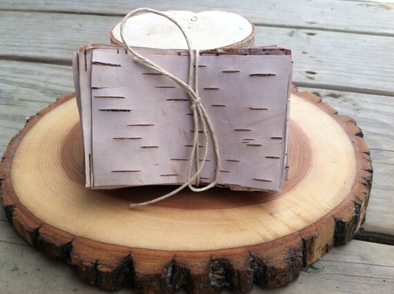 Set of 25 birch bark gift tags by LightofdayCreations on Etsy
