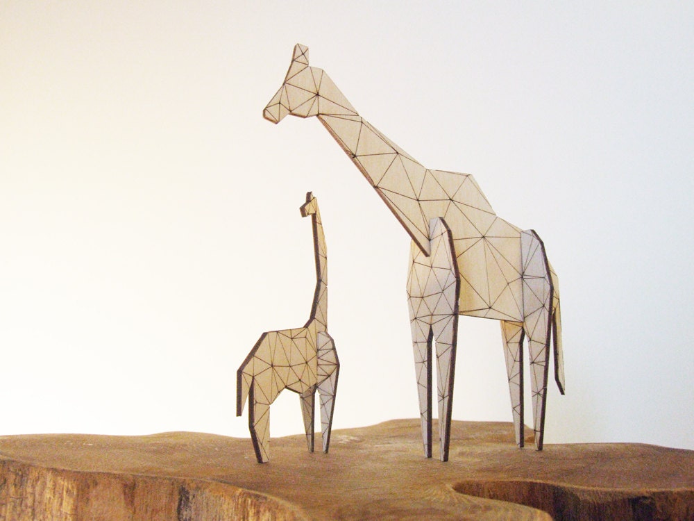 Origami Giraffe - original - AsymmetreeDesign Origami Giraffe - original - AsymmetreeDesign