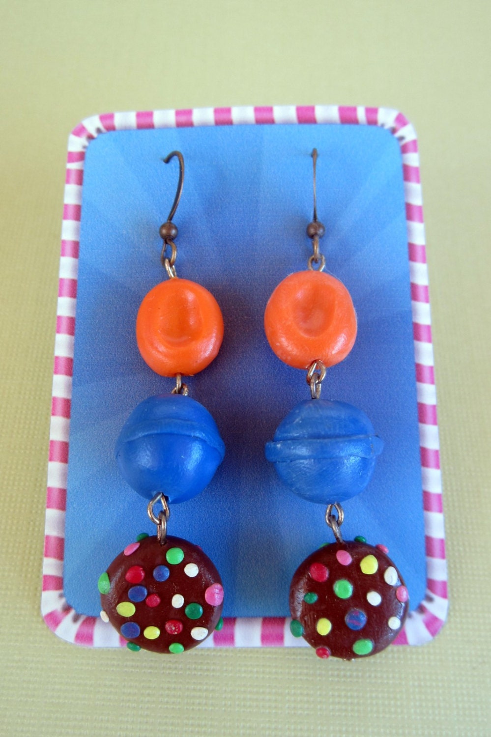 Candy Crush Saga Earrings Lozenge Lollipop by TheSmittenCrafts