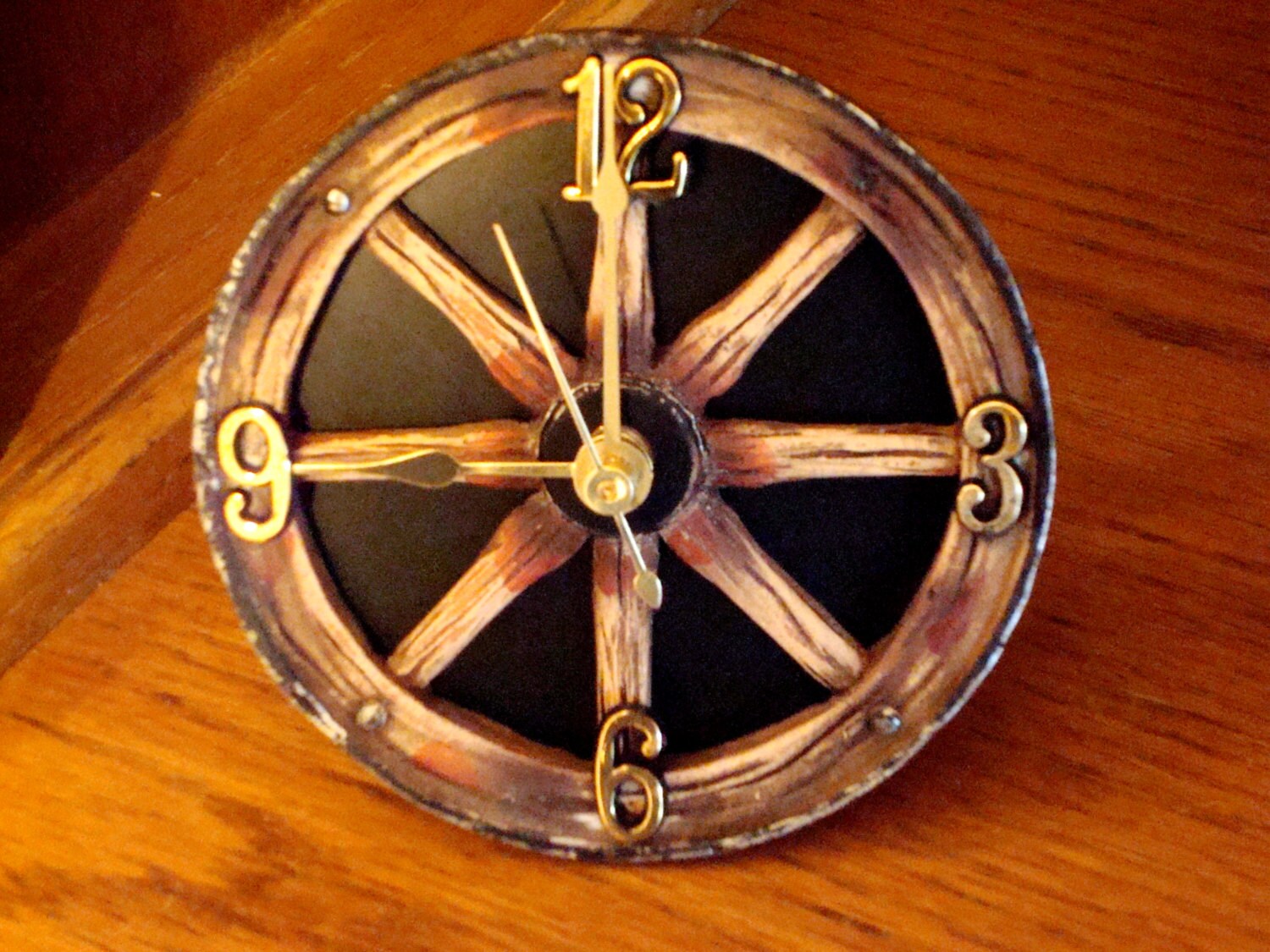 FATHERS DAY.Wagon Wheel Clock & Card Holder by dccreations1