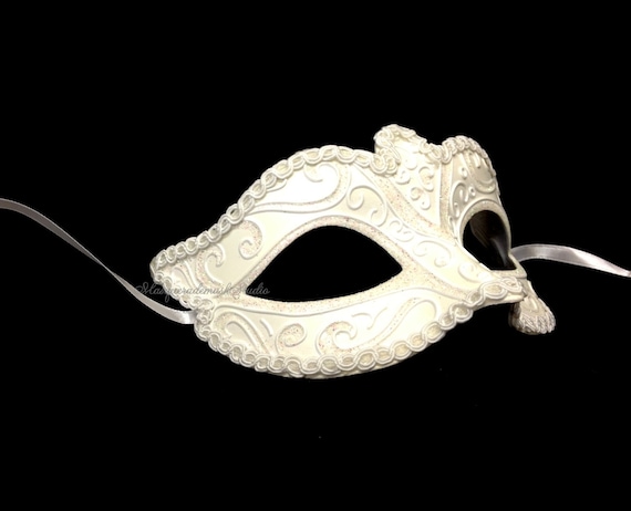 Off White Cream Masquerade Mask Wedding By Masquerademaskstudio