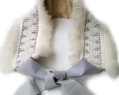Snow White Rabbit Fur Trims Headband // Winter Headband // Ear Warmer // Boho Headband // Fur Collar // Head Warmer - curtainroad