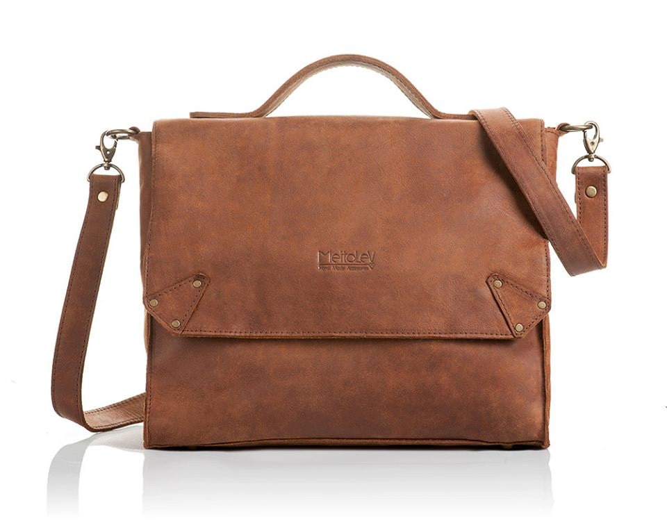 Hand Craft brown Leather Backpack- School-everyday use--Simple and Raw, chic & unique! new collection 2014 - MeitaLev