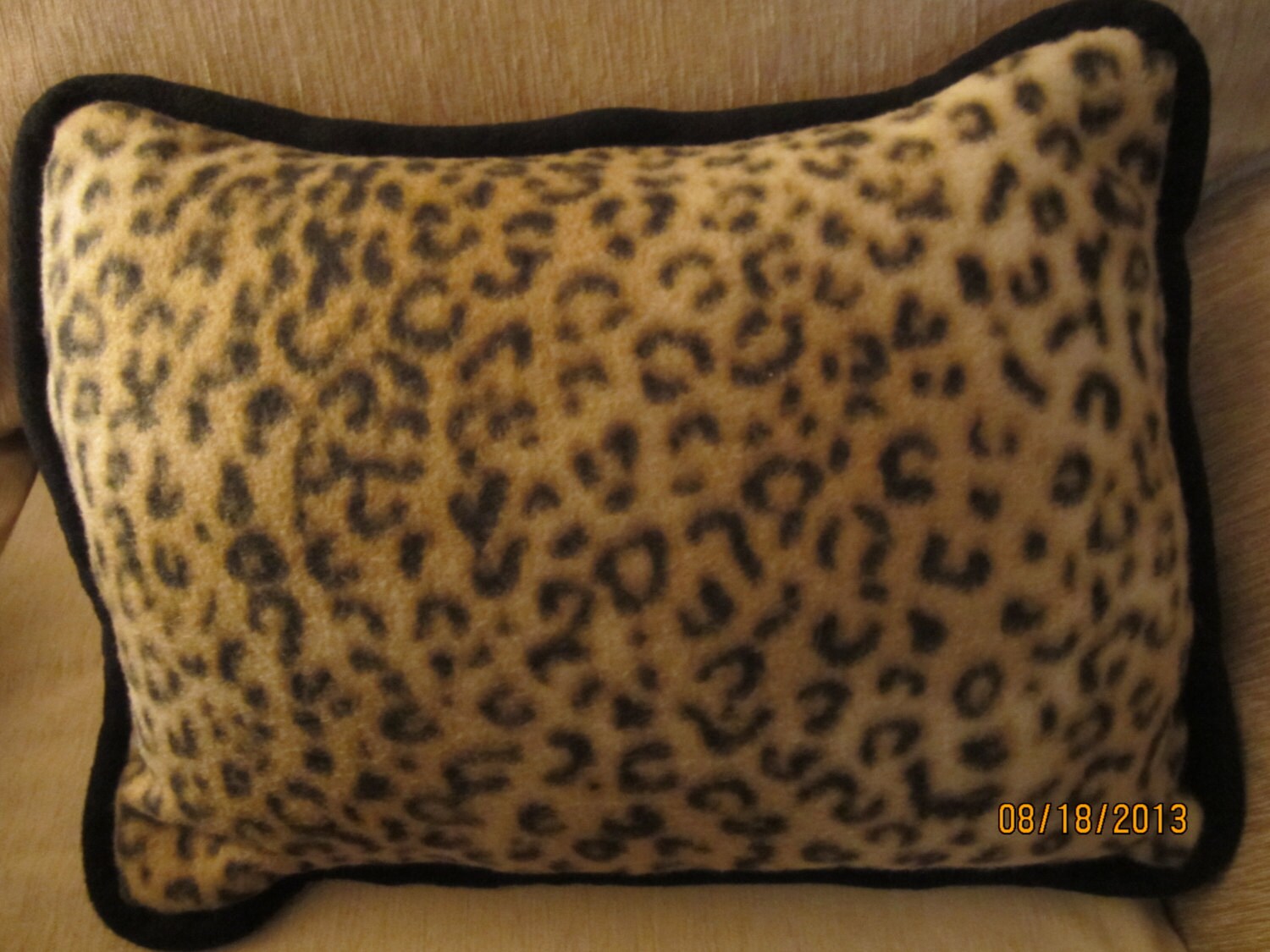 Small fleece pillow in animal print by JustTwoPeople on Etsy