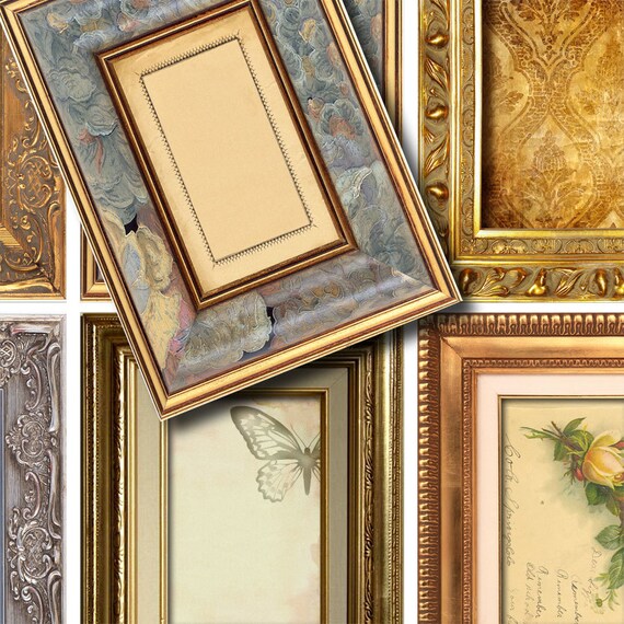 Vintage Picture Frames Digital Collage Sheet CG13 by SquareCobra