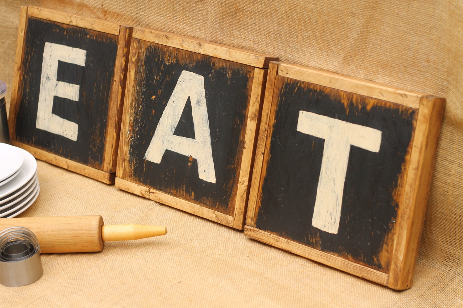 ON SALE Eat Wall Hanging Sign by LittleRedHenAndCo on Etsy