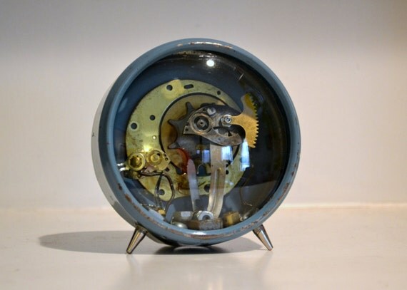 MADE TO ORDER Steampunk Fish in a Vintage Alarm by RemnantsbyRJ