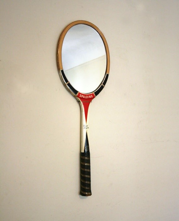 Oval Tennis Racket Mirror. Cottage Mirror. Eclectic by PinkPianos