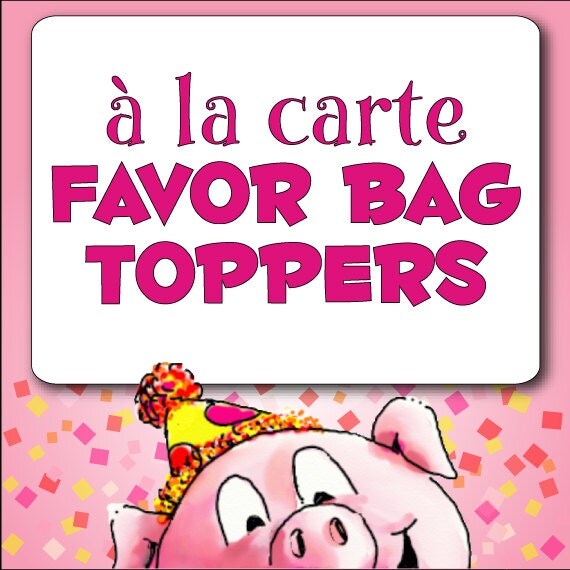 à la Carte Favor Bag Toppers - DIY Printable PDF Il_570xn