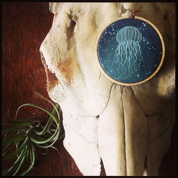 aurelia aurelita (moon jellyfish) original painting