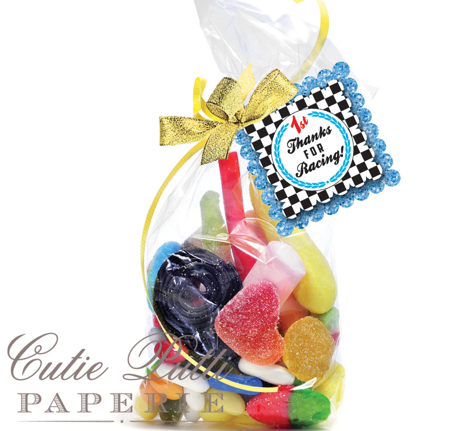 Race Car Party, Vintage Race Car Party - 2inch PRINTABLE FAVOR TAGS - Cutie Putti Paperie Il_570xn