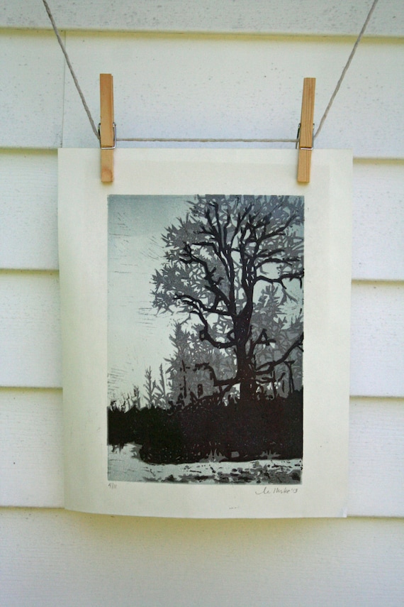 Winter Tree -Hand Pulled, Limited Edition