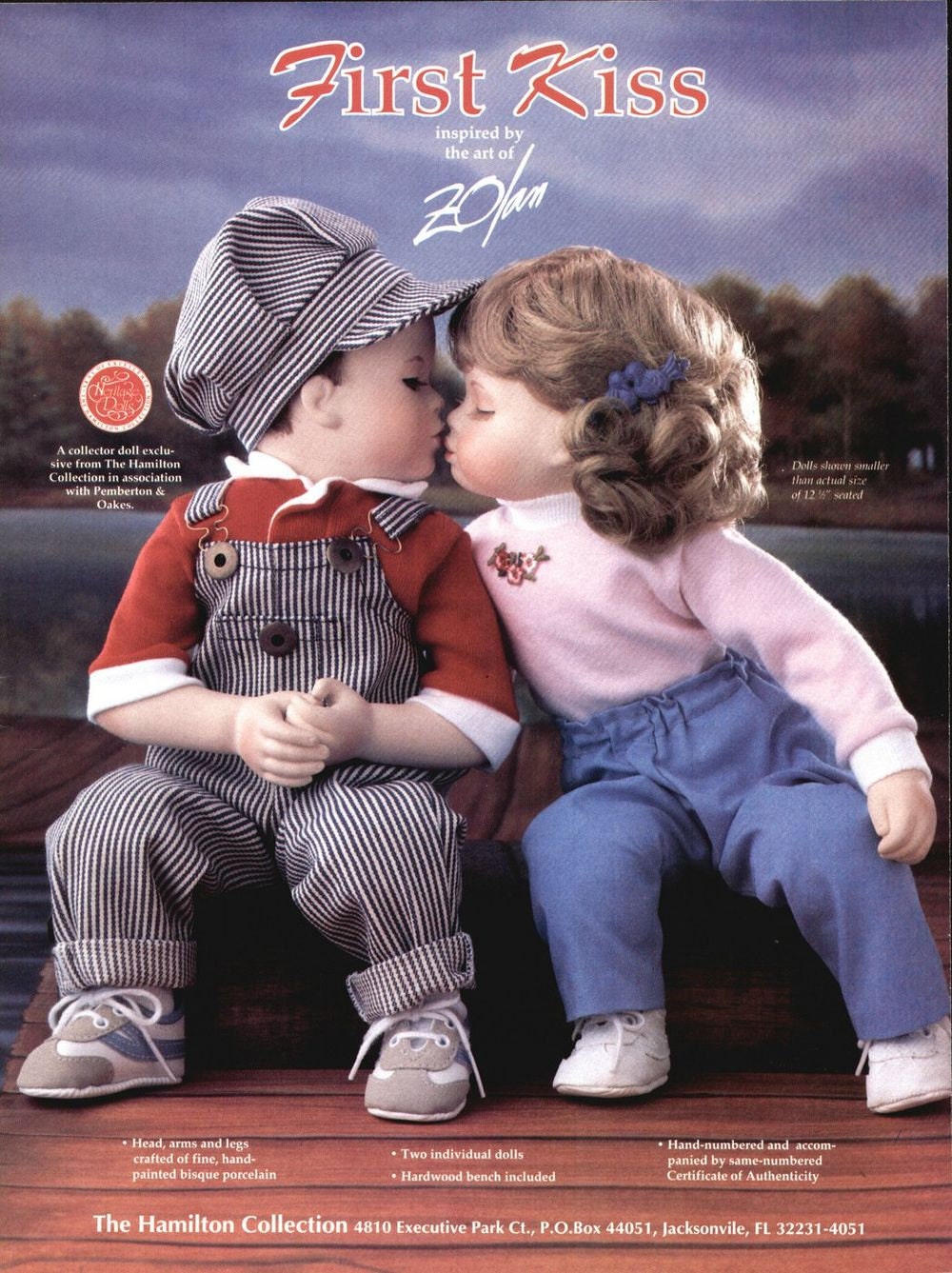 Donald Zolan First Kiss Porcelain Dolls From the by