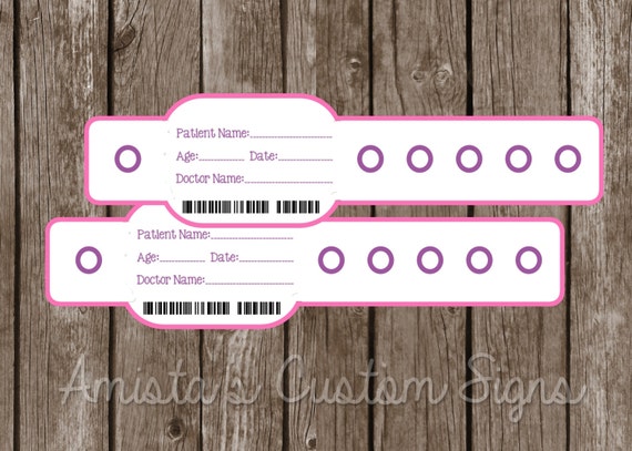 PRINTABLE Wristbands for Stuffed Animals by HilltopCustomDesigns