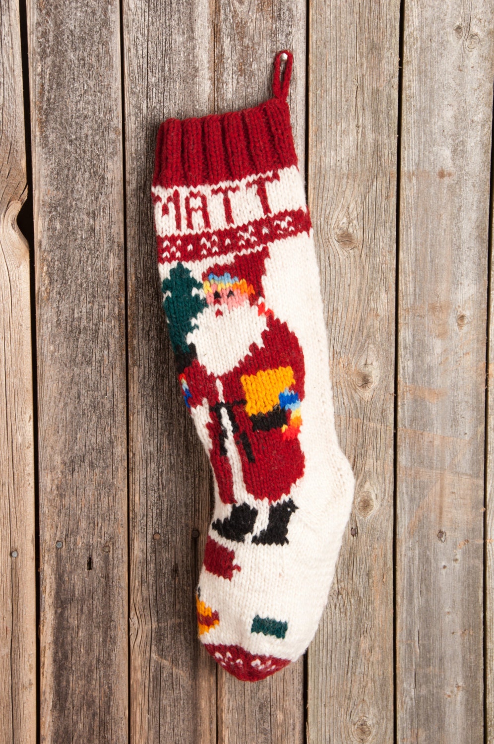 Knitted Christmas Stockings / Personalized by CampKitschyKnits