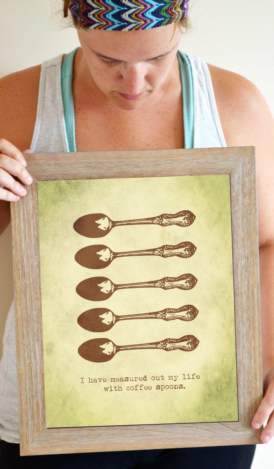 TS Eliot Poem Art Print Coffee Spoons Quote by SmartyPantsStudio