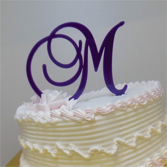 5 or 6 Beautiful Single Monogram letter Cake by Lookfactory2