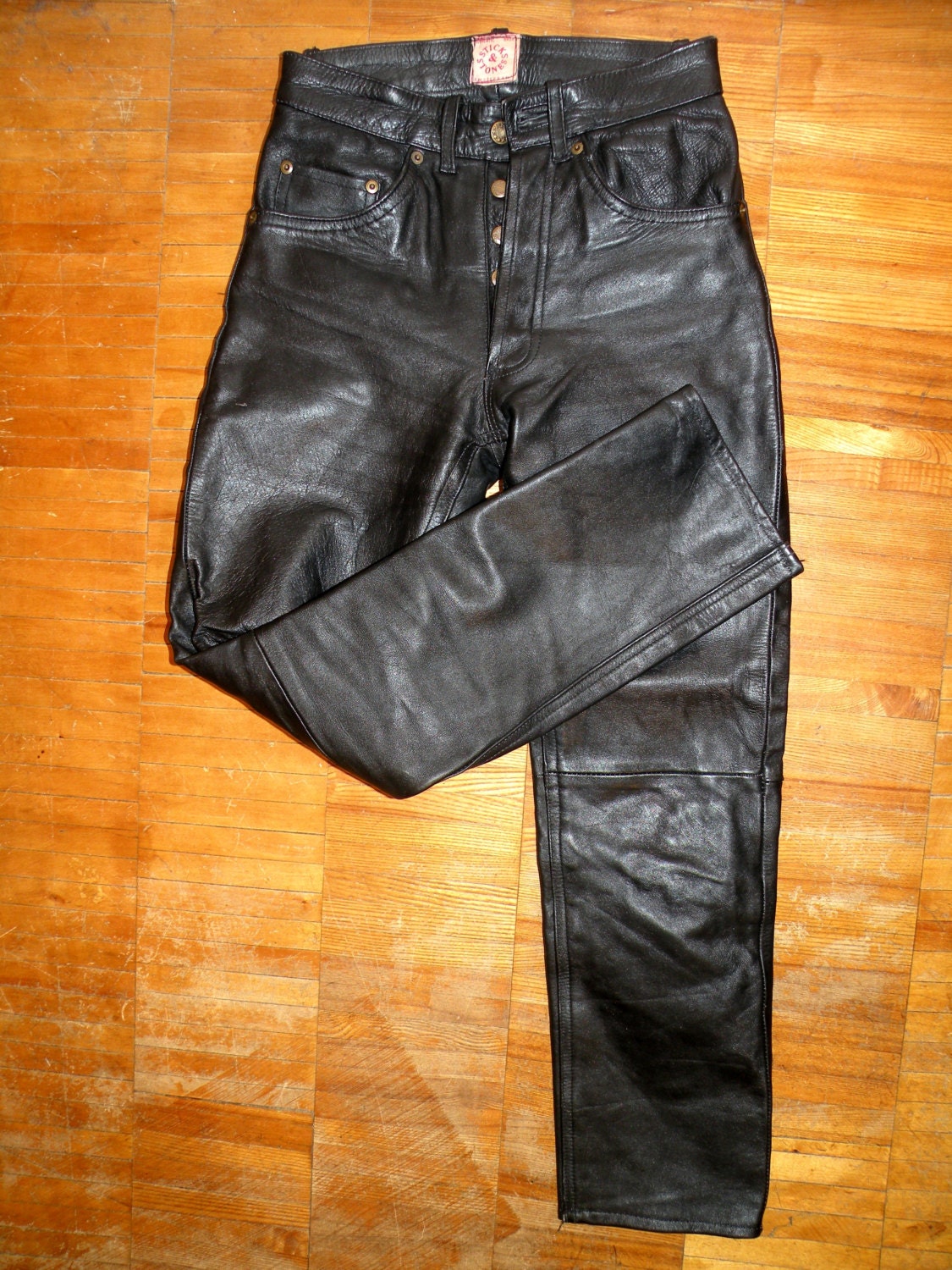 Vintage LEATHER Pants Mens XS